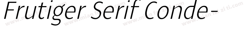 Frutiger Serif Conde字体转换